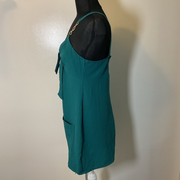 18. Chicme Teal Blue Sleeveless Jumpsuit with Sweetheart Neckline Size Large - Picture 5 of 6